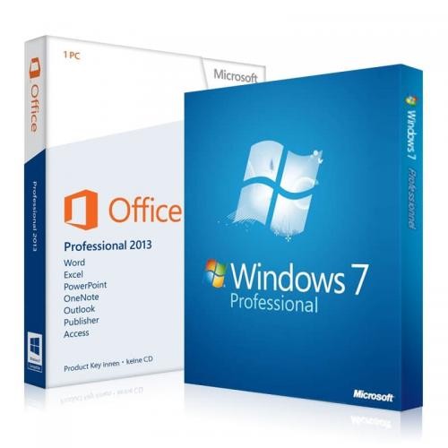 Windows 7 Professional + Office 2013 Professional Descarga + Clave de licencia